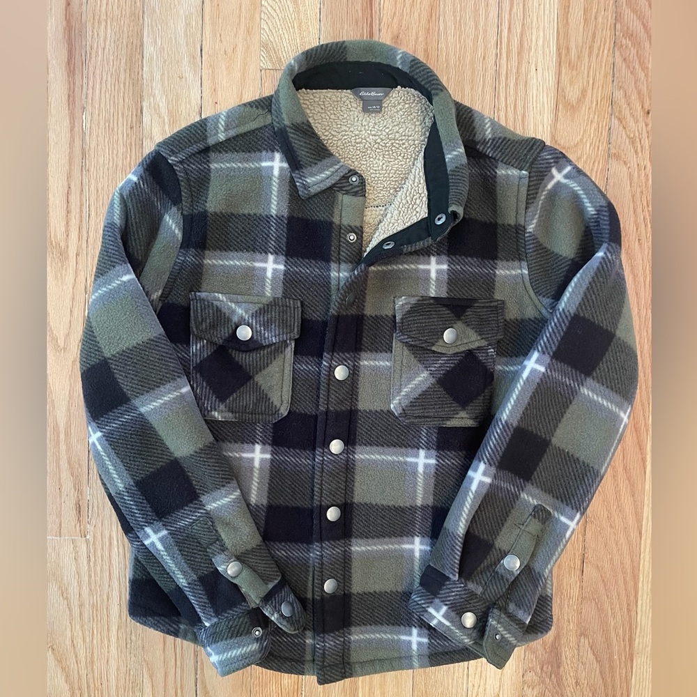 Eddie Bauer boy’s plaid fleece